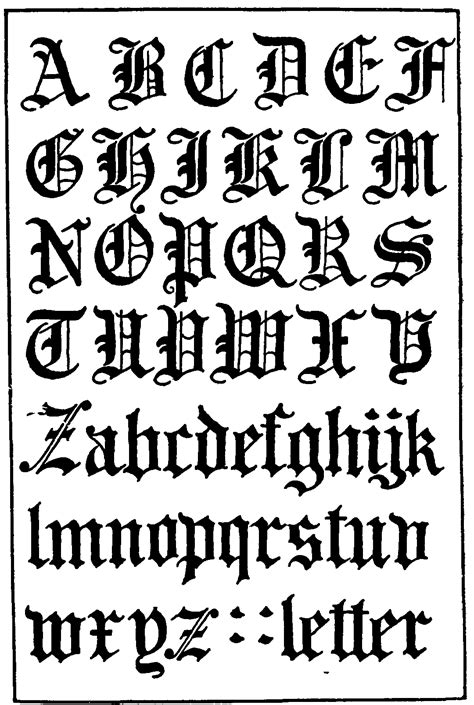 alfabeto tedesco gotico